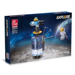 JIESTAR 59115 KHÁM PHÁ VŨ TRỤ TÀU bộ đồ chơi xếp lắp ráp ghép mô hình City LUNAR PROBE Thành Phố 265 khối