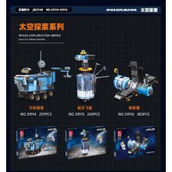 JIESTAR 59115 KHÁM PHÁ VŨ TRỤ TÀU bộ đồ chơi xếp lắp ráp ghép mô hình City LUNAR PROBE Thành Phố 265 khối