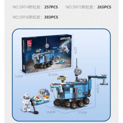 JIESTAR 59116 KHÁM PHÁ VŨ TRỤ THĂM DÒ bộ đồ chơi xếp lắp ráp ghép mô hình City LUNAR STATION Thành Phố 383 khối