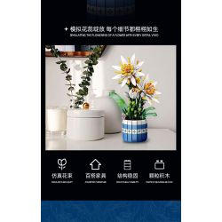 JIESTAR JJ9033 9033 BIỂU MÔ bộ đồ chơi xếp lắp ráp ghép mô hình Creator EPIPHYLLUM BONSAI Sáng Tạo 835 khối