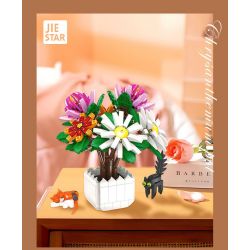 JIESTAR JJ9036 9036 CHẬU CÂY HOA CÚC bộ đồ chơi xếp lắp ráp ghép mô hình Creator CHIYSANTHEMUM POTTED PLANT Sáng Tạo 900 khối