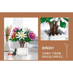 JIESTAR JJ9036 9036 CHẬU CÂY HOA CÚC bộ đồ chơi xếp lắp ráp ghép mô hình Creator CHIYSANTHEMUM POTTED PLANT Sáng Tạo 900 khối