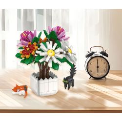 JIESTAR JJ9036 9036 CHẬU CÂY HOA CÚC bộ đồ chơi xếp lắp ráp ghép mô hình Creator CHIYSANTHEMUM POTTED PLANT Sáng Tạo 900 khối