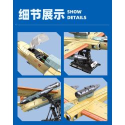 JIESTAR 58093 JJ9097 9097 SỨ MỆNH VINH QUANG MÁY BAY TRINH SÁT U2 bộ đồ chơi xếp lắp ráp ghép mô hình Military Army U-2 RECONNAISSANCE AIRPLANE Quân Sự Bộ Đội 1363 khối