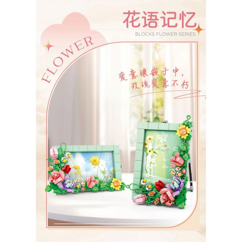 WOMA C0285 0285 TRÍ NHỚ NGÔN NGỮ HOA bộ đồ chơi xếp lắp ráp ghép mô hình Arts & Crafts 336 khối