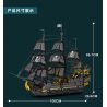 REOBRIX 66036 TÀU CƯỚP BIỂN NGỌC TRAI ĐEN bộ đồ chơi xếp lắp ráp ghép mô hình Pirates Of The Caribbean BLACK PEARL Cướp Biển Vùng Caribe 4708 khối
