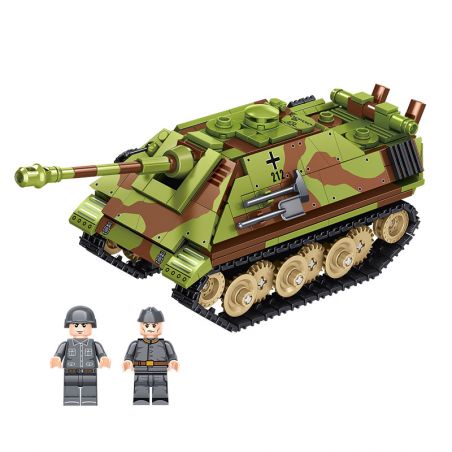 LE YI 66036 PHÁO CHỐNG TĂNG LEOPARD G1 BỌC THÉP BÁNH XÍCH bộ đồ chơi xếp lắp ráp ghép mô hình Military Army Quân Sự Bộ Đội 552 khối