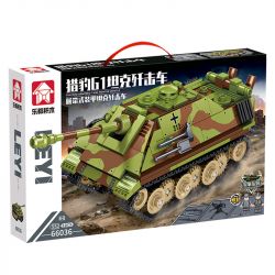 LE YI 66036 PHÁO CHỐNG TĂNG LEOPARD G1 BỌC THÉP BÁNH XÍCH bộ đồ chơi xếp lắp ráp ghép mô hình Military Army Quân Sự Bộ Đội 552 khối