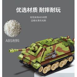 LE YI 66036 PHÁO CHỐNG TĂNG LEOPARD G1 BỌC THÉP BÁNH XÍCH bộ đồ chơi xếp lắp ráp ghép mô hình Military Army Quân Sự Bộ Đội 552 khối