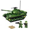 LE YI 66037 XE TĂNG BỌC THÉP BÁNH XÍCH KIỂU 59 bộ đồ chơi xếp lắp ráp ghép mô hình Military Army Quân Sự Bộ Đội 501 khối