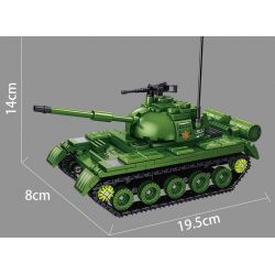 LE YI 66037 XE TĂNG BỌC THÉP BÁNH XÍCH KIỂU 59 bộ đồ chơi xếp lắp ráp ghép mô hình Military Army Quân Sự Bộ Đội 501 khối
