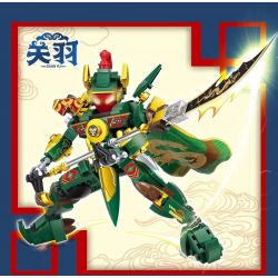 LE YI 62022 4 MÔ HÌNH CƠ GIÁP PHONG CÁCH TRUNG QUỐC ZHANG FEI GUAN YU ZHAO YUN LU BU bộ đồ chơi xếp lắp ráp ghép mô hình 1062 khối