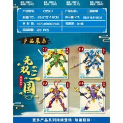 MINGDI LEIBAO K0907 0907 VÔ SONG TAM QUỐC MECHA 4 MẪU QUAN VŨ LỮ BỐ TRIỆU VÂN MÃ SIÊU bộ đồ chơi xếp lắp ráp ghép mô hình 1067 khối