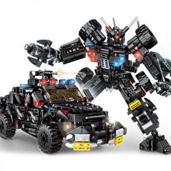 LE YI 88083 XE BỌC THÉP SWAT CƠ KHÍ bộ đồ chơi xếp lắp ráp ghép mô hình City Thành Phố 588 khối