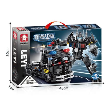 LE YI 88085 XE ĐẦU KÉO SWAT CƠ KHÍ bộ đồ chơi xếp lắp ráp ghép mô hình City Thành Phố 568 khối