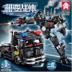 LE YI 88085 XE ĐẦU KÉO SWAT CƠ KHÍ bộ đồ chơi xếp lắp ráp ghép mô hình City Thành Phố 568 khối