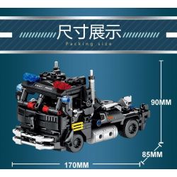 LE YI 88085 XE ĐẦU KÉO SWAT CƠ KHÍ bộ đồ chơi xếp lắp ráp ghép mô hình City Thành Phố 568 khối