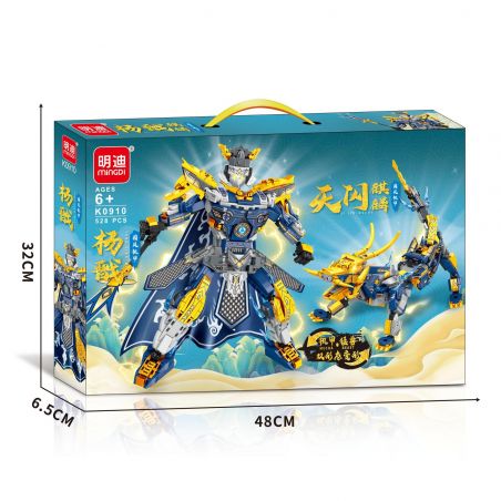 MINGDI LEIBAO K0910 0910 CƠ KHÍ PHONG CÁCH TRUNG QUỐC YANG JIAN SKY FLASH KỲ LÂN bộ đồ chơi xếp lắp ráp ghép mô hình 528 khối