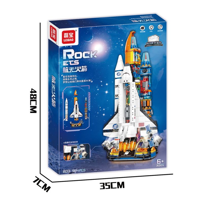 LEIBAO 8013 TÊN LỬA KHÔNG GIAN bộ đồ chơi xếp lắp ráp ghép mô hình City Thành Phố 984 khối