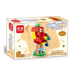 MINGDI LEIBAO K0901 0901 ANIMAL RHAPSODY 8 MẪU VẸT VỊT CÚ CHÓ GẤU TRÚC HƯƠU CAO CỔ SÓC bộ đồ chơi xếp lắp ráp ghép mô hình Creator Sáng Tạo 494 khối