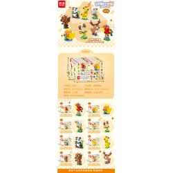 MINGDI LEIBAO K0901 0901 ANIMAL RHAPSODY 8 MẪU VẸT VỊT CÚ CHÓ GẤU TRÚC HƯƠU CAO CỔ SÓC bộ đồ chơi xếp lắp ráp ghép mô hình Creator Sáng Tạo 494 khối