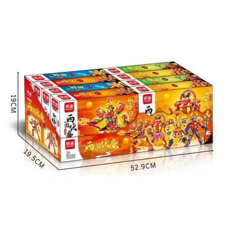 MINGDI LEIBAO K0906 0906 TÂY DU CHINH PHỤC MA QUỶ GUOFENG MECHA 4 MÔ HÌNH TÔN NGỘ KHÔNG TAM HOÀNG TỬ ERLANG SHEN BULL DEMON KING bộ đồ chơi xếp lắp ráp ghép mô hình 1053 khối