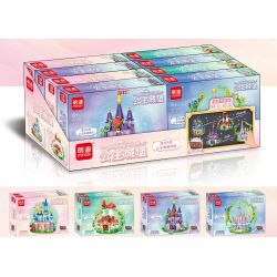 MINGDI LEIBAO K0759 0759 DÁN TỪ TÍNH LÂU ĐÀI CÔNG CHÚA 4 LOẠI bộ đồ chơi xếp lắp ráp ghép mô hình 941 khối