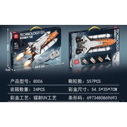 LEIBAO 8006 TÀU CON THOI CÔNG NGHỆ ĐIỀU KHIỂN TỪ XA bộ đồ chơi xếp lắp ráp ghép mô hình 557 khối