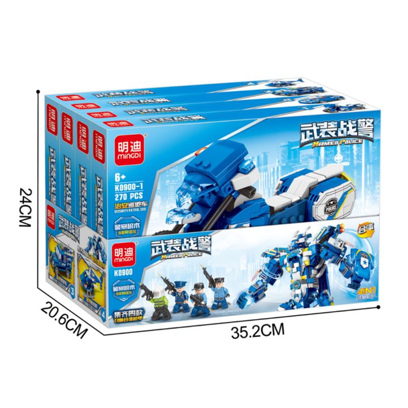 MINGDI LEIBAO K0900 0900 GIẤC MƠ XÂY DỰNG BẦU TRỜI VŨ TRANG CẢNH SÁT CHIẾN TRANH bộ đồ chơi xếp lắp ráp ghép mô hình 1045 khối