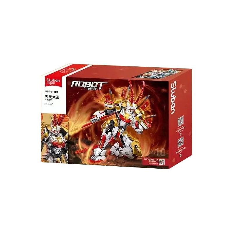 SLUBAN M38-B1058 B1058 1058 M38B1058 38-B1058 BẬC THẦY CƠ KHÍ VUA KHỈ CHIẾN ĐẤU VỚI ÁO GIÁP RỒNG bộ đồ chơi xếp lắp ráp ghép mô hình 1048 khối