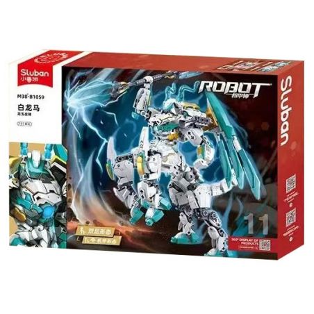 SLUBAN M38-B1059 B1059 1059 M38B1059 38-B1059 CAO THỦ CƠ GIÁP BẠCH LONG MÃ NGỌC CHIẾN KỴ SĨ bộ đồ chơi xếp lắp ráp ghép mô hình 731 khối