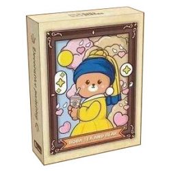 CACO D010-2 010-2 TRANH TRANG TRÍ TRÀ SỮA VÀ GẤU bộ đồ chơi xếp lắp ráp ghép mô hình DECORATIVE PAINTING 393 khối