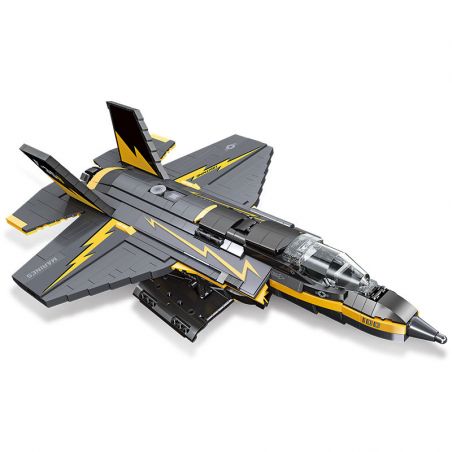 JIESTAR 58092 JJ9096 9096 SỨ MỆNH VINH QUANG TIÊM KÍCH F-35B LIGHTNING II bộ đồ chơi xếp lắp ráp ghép mô hình Military Army F35 FIGHTER Quân Sự Bộ Đội 1268 khối