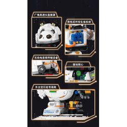 JMBRICKLAYER 70005 WEKKI 506503 BẢO TÀNG KHOA HỌC VÀ CÔNG NGHỆ GẤU TRÚC KHÔNG GIAN PHI HÀNH HALF MECHA bộ đồ chơi xếp lắp ráp ghép mô hình PANDA ASTRONAUT 829 khối