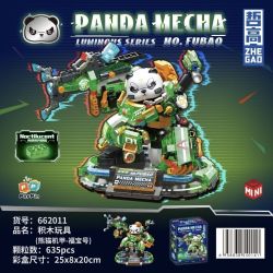 ZHEGAO 662011 PANDA MECHA FUBAO bộ đồ chơi xếp lắp ráp ghép mô hình 635 khối