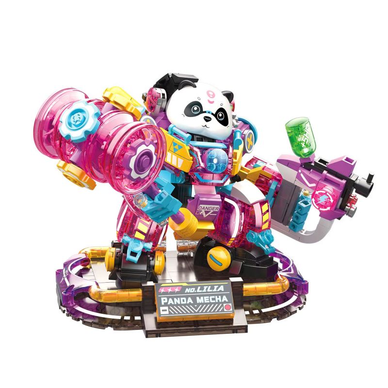 ZHEGAO 662012 GẤU TRÚC CƠ KHÍ LILIA bộ đồ chơi xếp lắp ráp ghép mô hình PANDA MECHA 618 khối