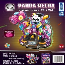 ZHEGAO 662012 GẤU TRÚC CƠ KHÍ LILIA bộ đồ chơi xếp lắp ráp ghép mô hình PANDA MECHA 618 khối