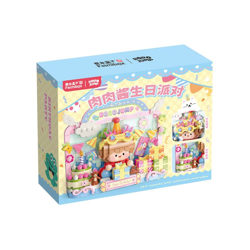 FEMIBOX S2303 2303 TRANH IN BOLOGNESE TIỆC SINH NHẬT bộ đồ chơi xếp lắp ráp ghép mô hình RORO JUMP 458 khối