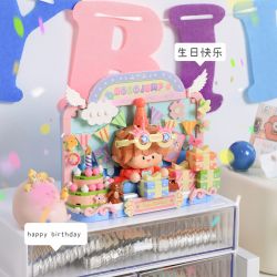 FEMIBOX S2303 2303 TRANH IN BOLOGNESE TIỆC SINH NHẬT bộ đồ chơi xếp lắp ráp ghép mô hình RORO JUMP 458 khối