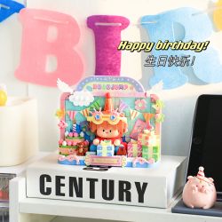 FEMIBOX S2303 2303 TRANH IN BOLOGNESE TIỆC SINH NHẬT bộ đồ chơi xếp lắp ráp ghép mô hình RORO JUMP 458 khối