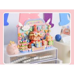 FEMIBOX S2303 2303 TRANH IN BOLOGNESE TIỆC SINH NHẬT bộ đồ chơi xếp lắp ráp ghép mô hình RORO JUMP 458 khối