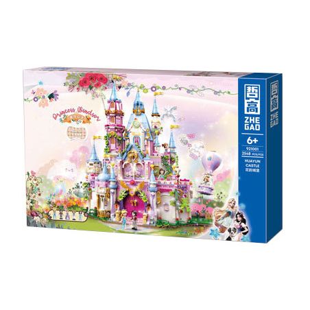 ZHEGAO 921001 CÔNG CHÚA WINDSOR LÂU ĐÀI HOA bộ đồ chơi xếp lắp ráp ghép mô hình Girl HUAYUN CASTLE Con Gái 2548 khối