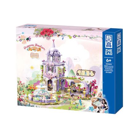 ZHEGAO 921002 CÔNG CHÚA WINDSOR KHOẢNG SÂN MANG PHONG CÁCH CHÂU bộ đồ chơi xếp lắp ráp ghép mô hình Girl EUROPEAN COURTYARD Con Gái 1239 khối