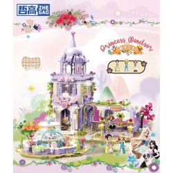 ZHEGAO 921002 CÔNG CHÚA WINDSOR KHOẢNG SÂN MANG PHONG CÁCH CHÂU bộ đồ chơi xếp lắp ráp ghép mô hình Girl EUROPEAN COURTYARD Con Gái 1239 khối