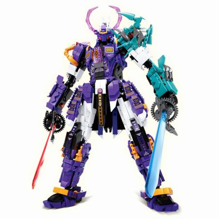 Kazi KY8100 8100 CHIẾN BINH ĐỊA NGỤC SỐ MECHA bộ đồ chơi xếp lắp ráp ghép mô hình SAMURAI MECHA 1517 khối