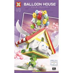 SX 9108 NHÀ BÓNG BAY bộ đồ chơi xếp lắp ráp ghép mô hình BALLOON HOUSE 732 khối