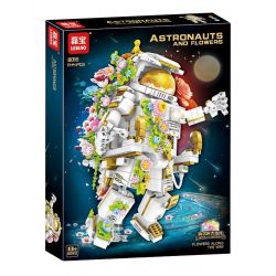 LEIBAO 8016 HOA DỌC ĐƯỜNG PHI HÀNH GIA VÀ bộ đồ chơi xếp lắp ráp ghép mô hình ASTRONAUTS AND FLOWERS 1144 khối