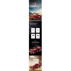 REOBRIX 11033 XE CỔ ĐIỂN ẢO tỷ lệ 1:12 bộ đồ chơi xếp lắp ráp ghép mô hình Creator Sáng Tạo 865 khối