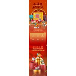 JAKI JK20236 20236 HỘP QUÀ SHAN HAI JING NIAN BEAST 2024 PHIÊN BẢN GIỚI HẠN NĂM MỚI bộ đồ chơi xếp lắp ráp ghép mô hình Creator Sáng Tạo