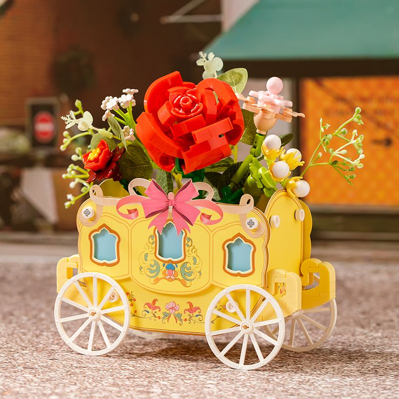 PANTASY 15027 CÂU CHUYỆN PHAO CÔNG CHÚA bộ đồ chơi xếp lắp ráp ghép mô hình ROSE CART 500 khối